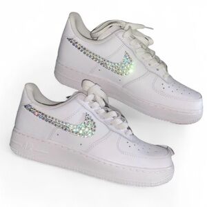 Nike Air Force 1’s Low Tops All Sizes Vitrail Luxe Crystals Ticks New In Box